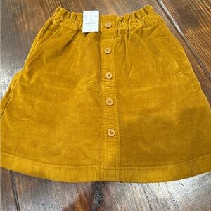 Crewcuts Mustard Button-Front Skirt